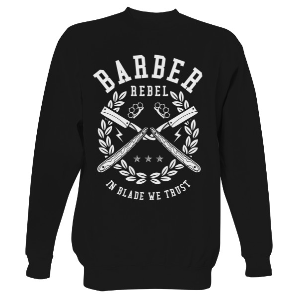 Mikina bez kapuce Unisex s potiskem Barber Rebel Ramirez