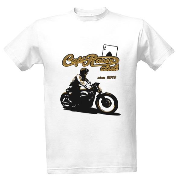 Tričko s potiskem Cafe Racer (160g)