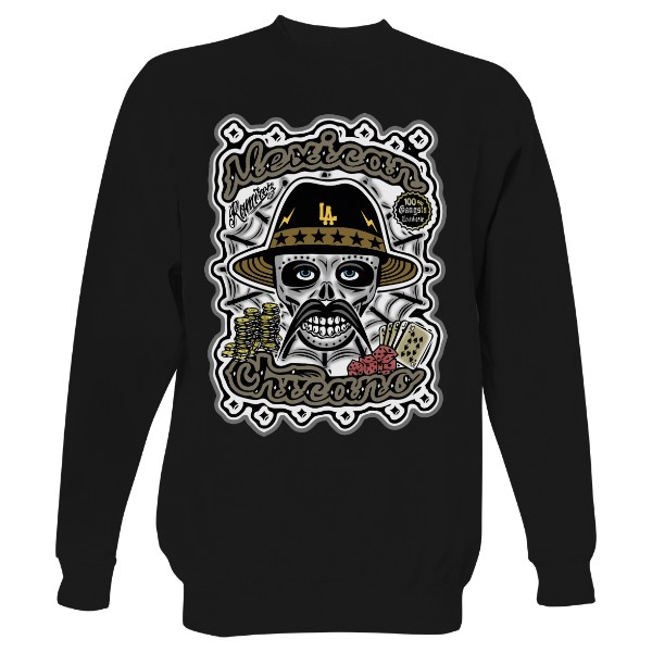 Mikina bez kapuce Unisex s potiskem Mexican Chicano Ramirez