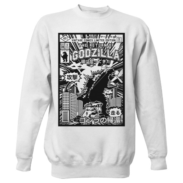 Mikina bez kapuce Unisex s potiskem Godzilla Ramirez