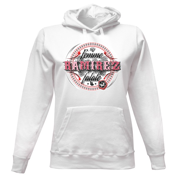 Dámská mikina s kapucí s potiskem Femme Fatale Ramirez hip hop