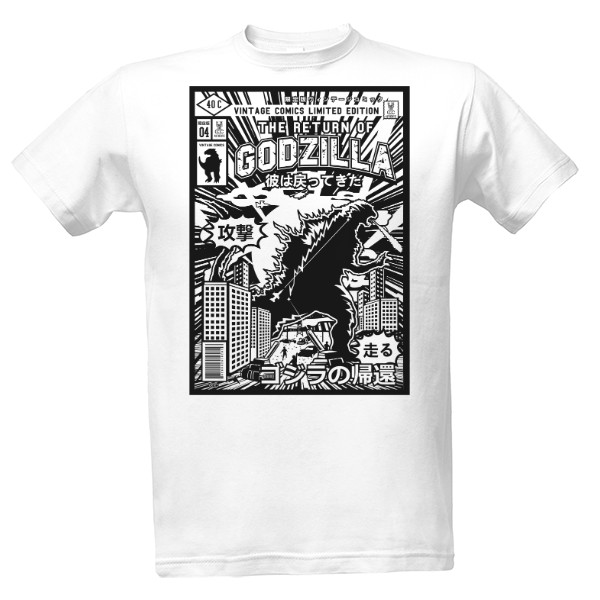 Tričko s potiskem Godzilla Classic Ramirez hip hop