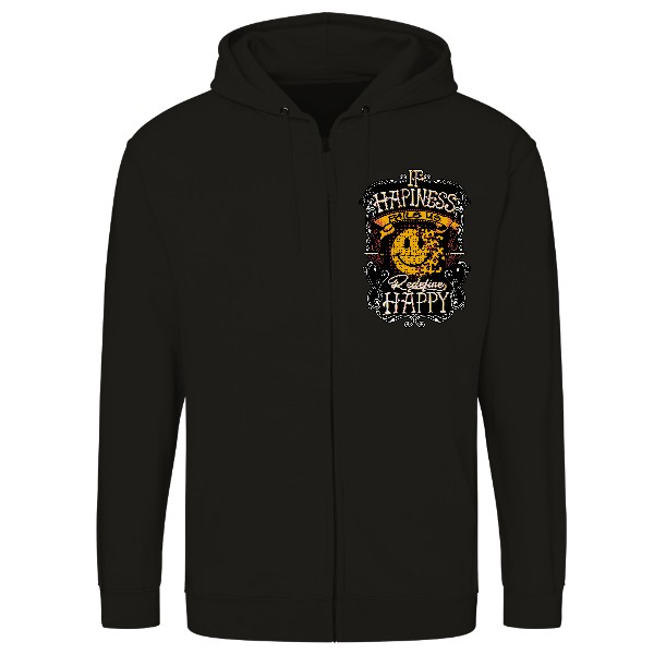 Mikina na zip unisex s potiskem Hapiness pánská mikina s kapucí hip hop