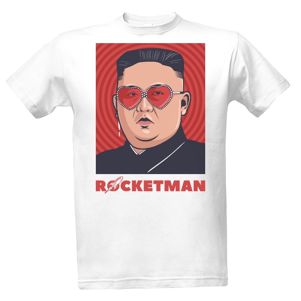 Tričko s potiskem Kim Čong Un Rocketman Classic hip hop