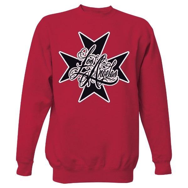 Mikina bez kapuce Unisex s potiskem los angeles cross ramirez bez kapuce hip hop