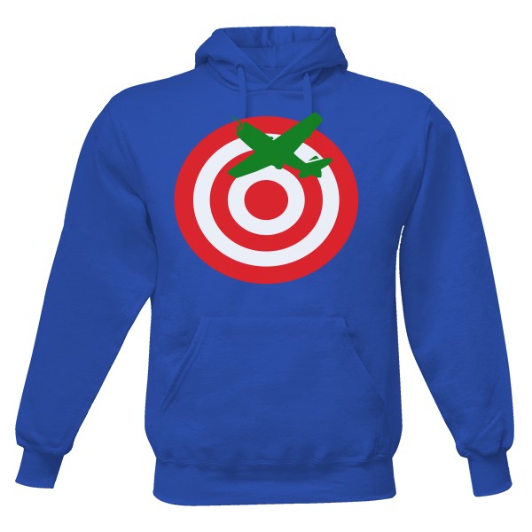 Pánská mikina s kapucí s potiskem Mikina - Terč letadlo 