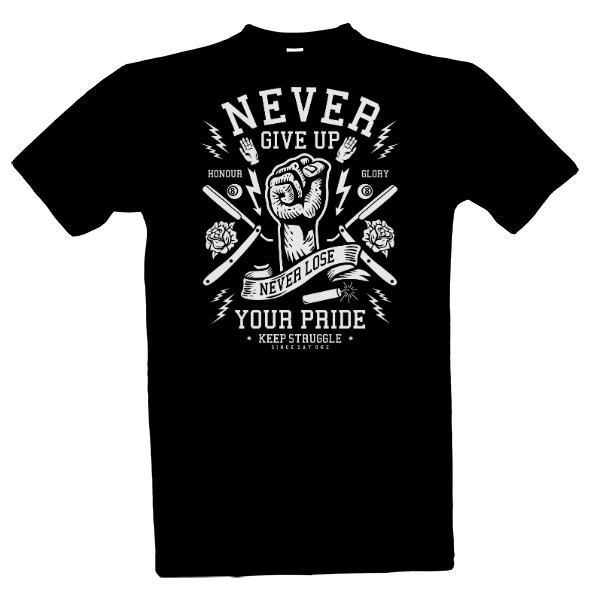 Tričko s potiskem Never Give Up Ramirez hip hop