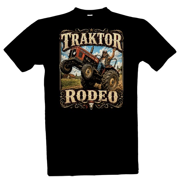 Tričko s potiskem Traktor Rodeo