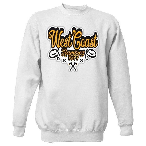 Mikina bez kapuce Unisex s potiskem West Coast 1977 Ramirez bez kapuce hip hop