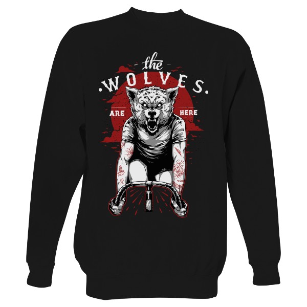 Mikina bez kapuce Unisex s potiskem Wolves ramirez bez kapuce hip hop
